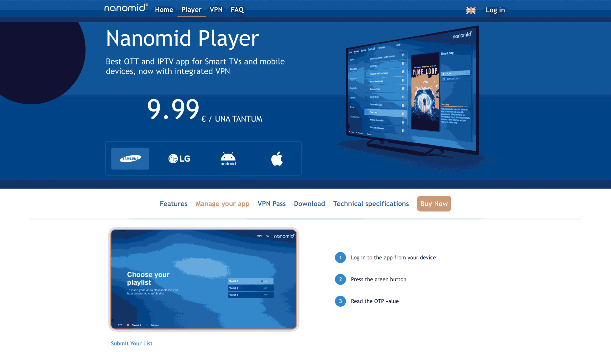 Nanomid IPTV App Smart TV
