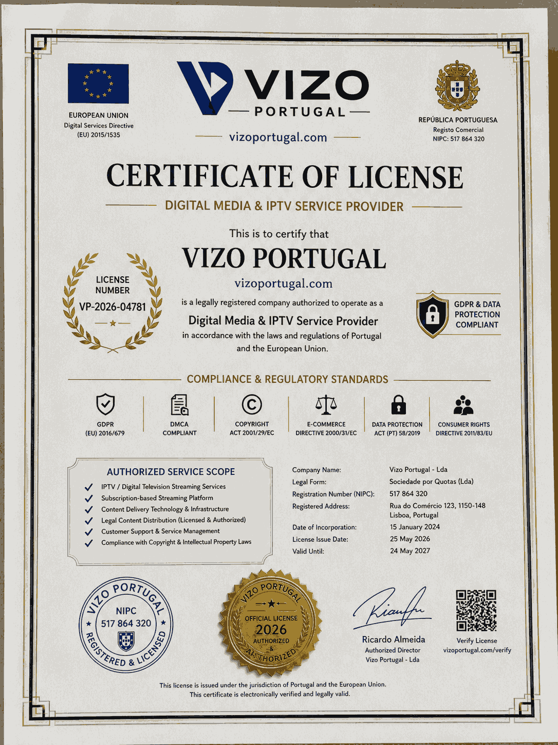 Confiança e transparência VizoPortugal